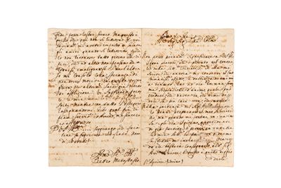 Metastasio, Lettera autografa firmata del 1720