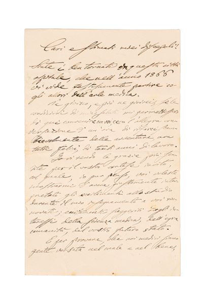 Lettera autografa firmata, 1896