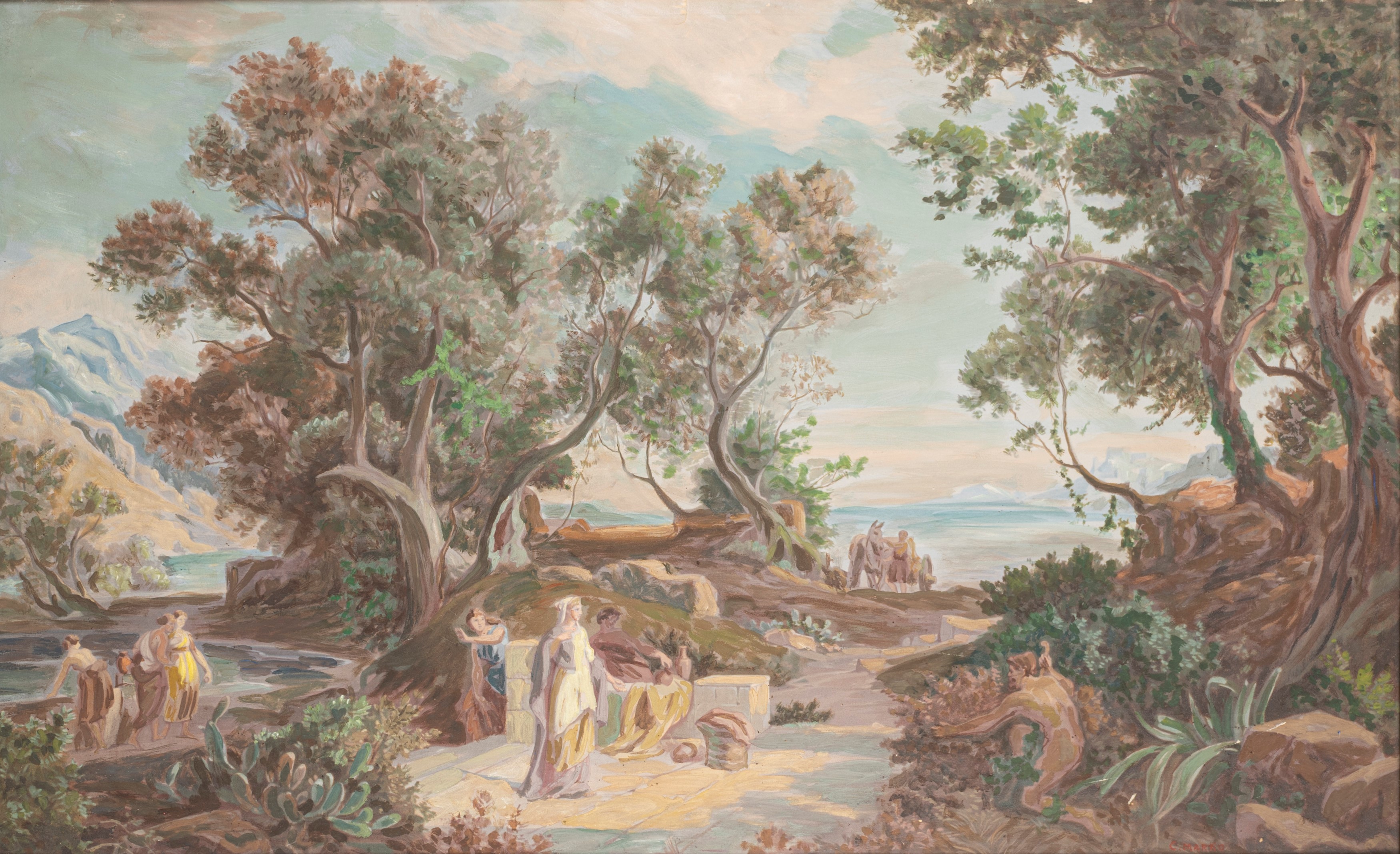 Scuola europea, secolo XIX - Incontro tra Ulisse e Nausicaa | Dipinti e ...