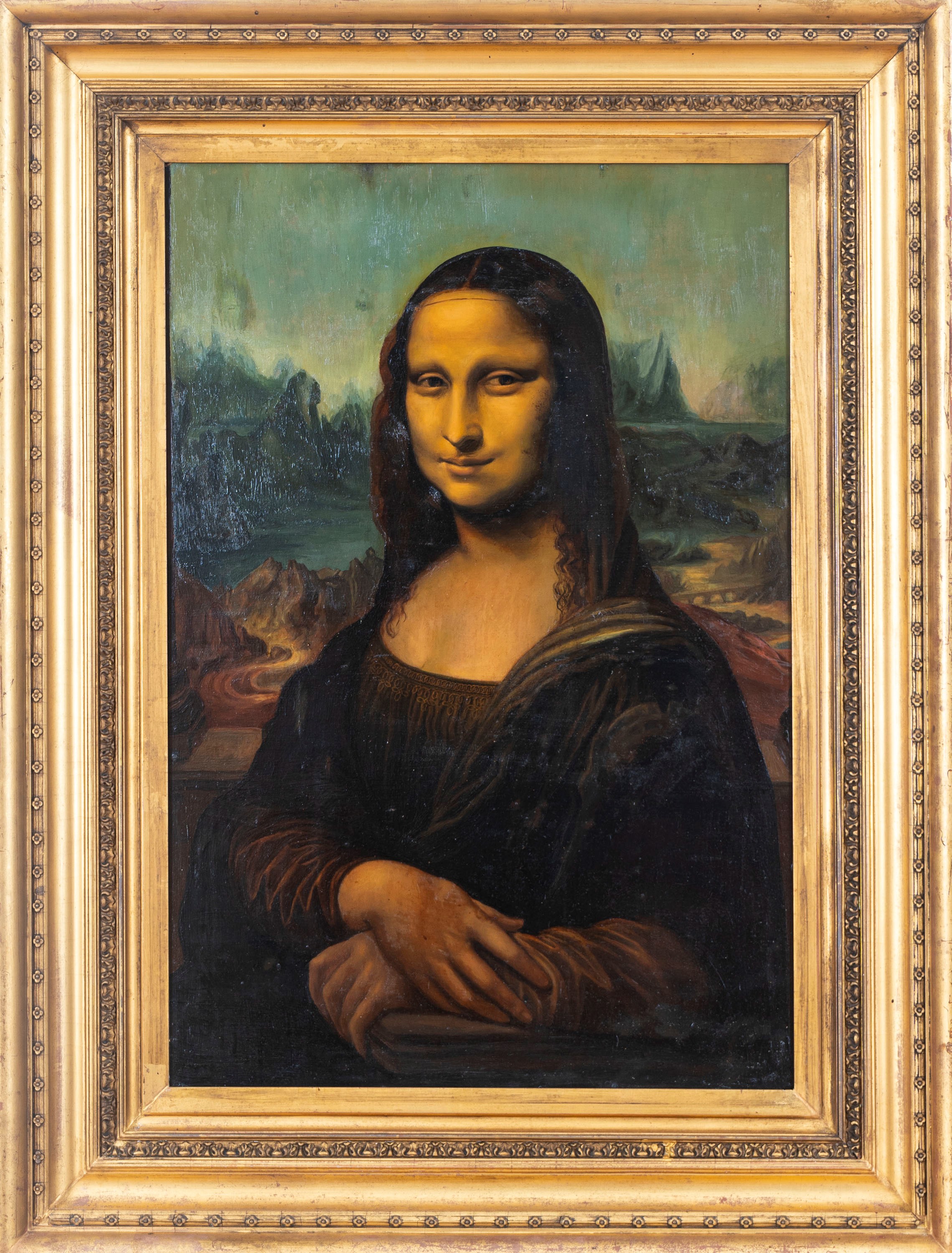 Imitatore di Leonardo da Vinci - Autore sconosciuto, Ritratto di Monna Lisa, la Gioconda, olio su...