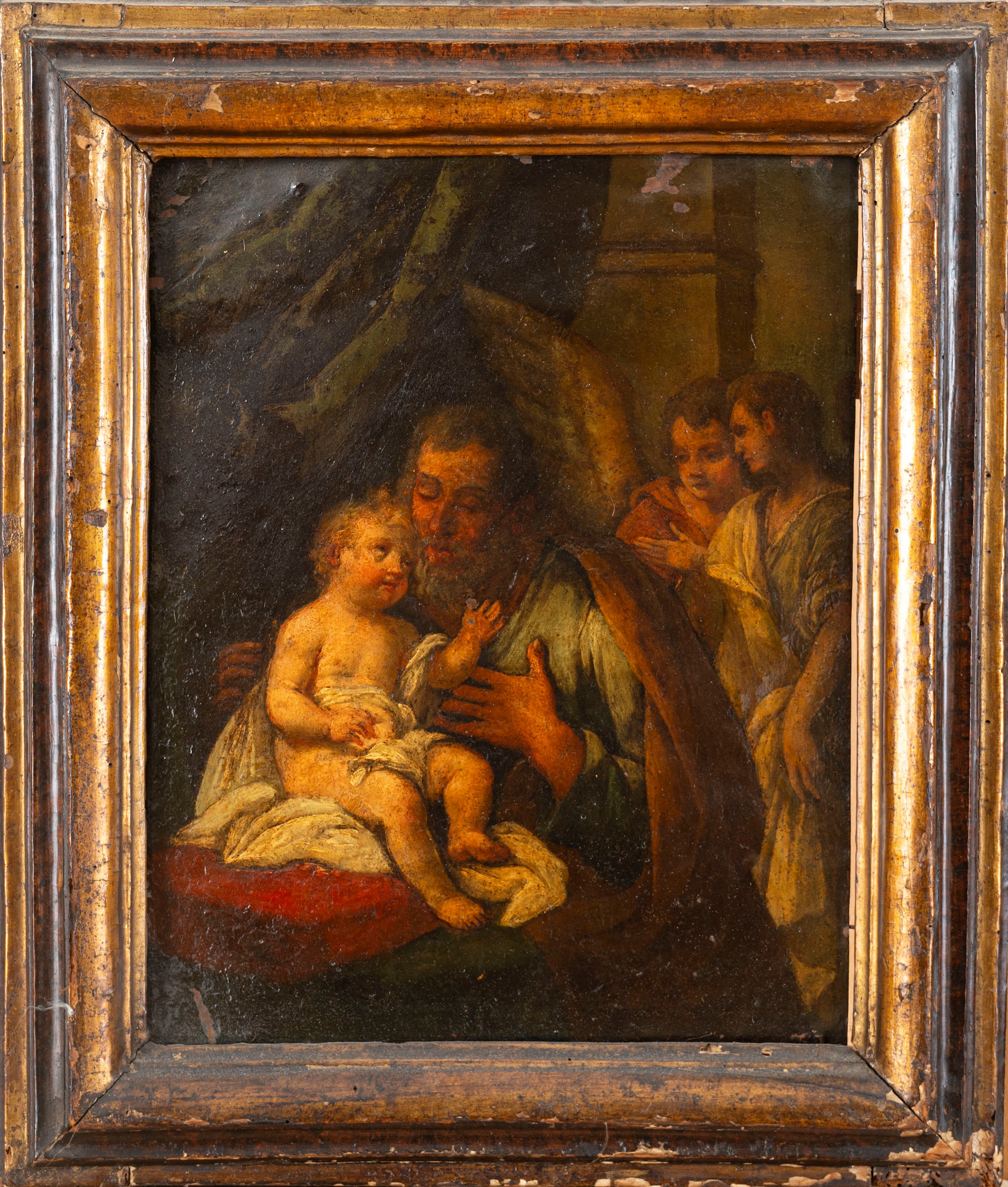 Scuola Dell'italia Centrale, Secolo XVII - San Giuseppe con il Bambino e Due Angeli