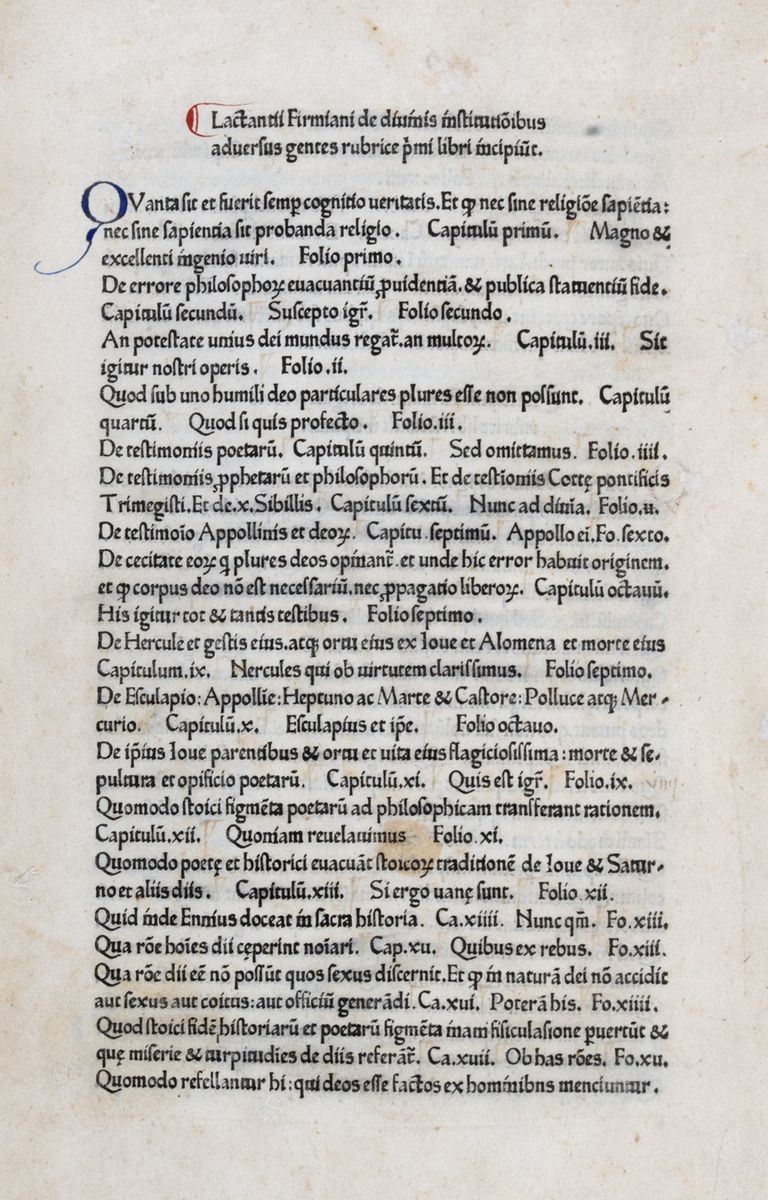 Lactantius, Lucius Coelius Firmianus - Lactantius, De divinis institutionibus, top, 1465