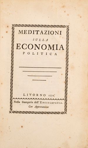 Meditazioni sulla economia politica