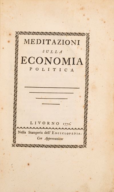 Meditazioni sulla Economia Politica