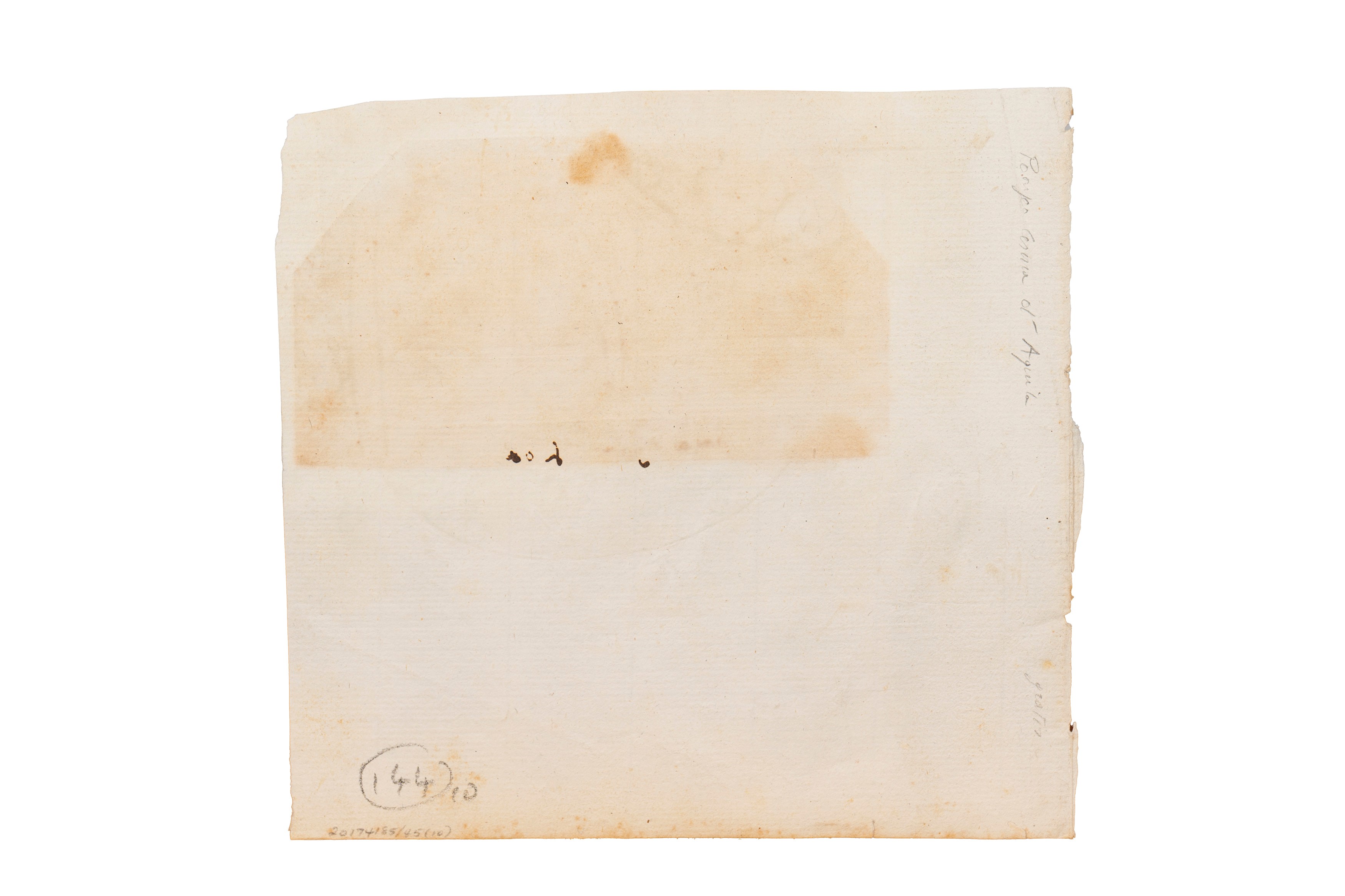 Scuola Romana, Secolo XVI - Pompeo Cesura, Studio per San Giovanni Battista decollato, penna e in...