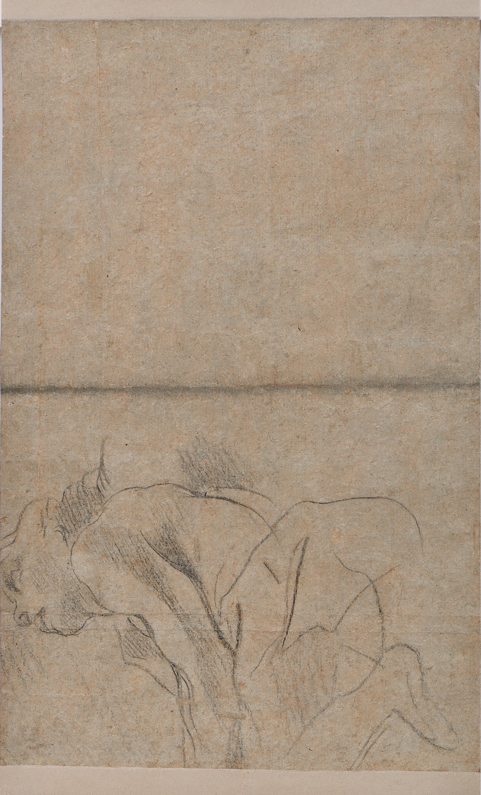 Giovanni Battista Beinaschi - Studio di profeta (recto); Figura assisa di profilo che guarda a si...