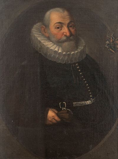 Ritratto di gentiluomo con gorgiera, olio su tela