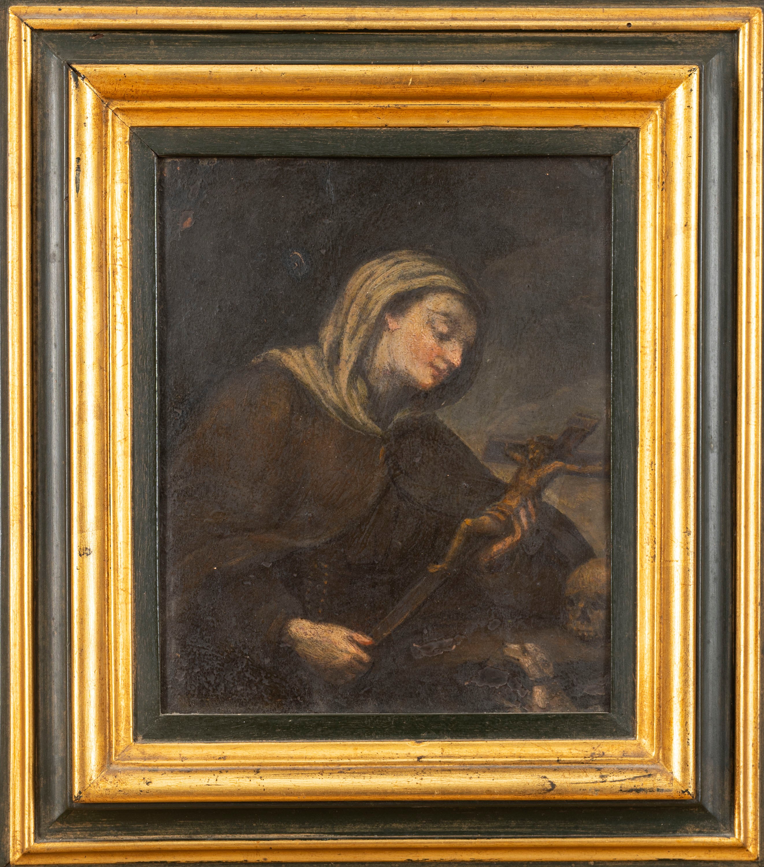 Santa in adorazione del crocifisso