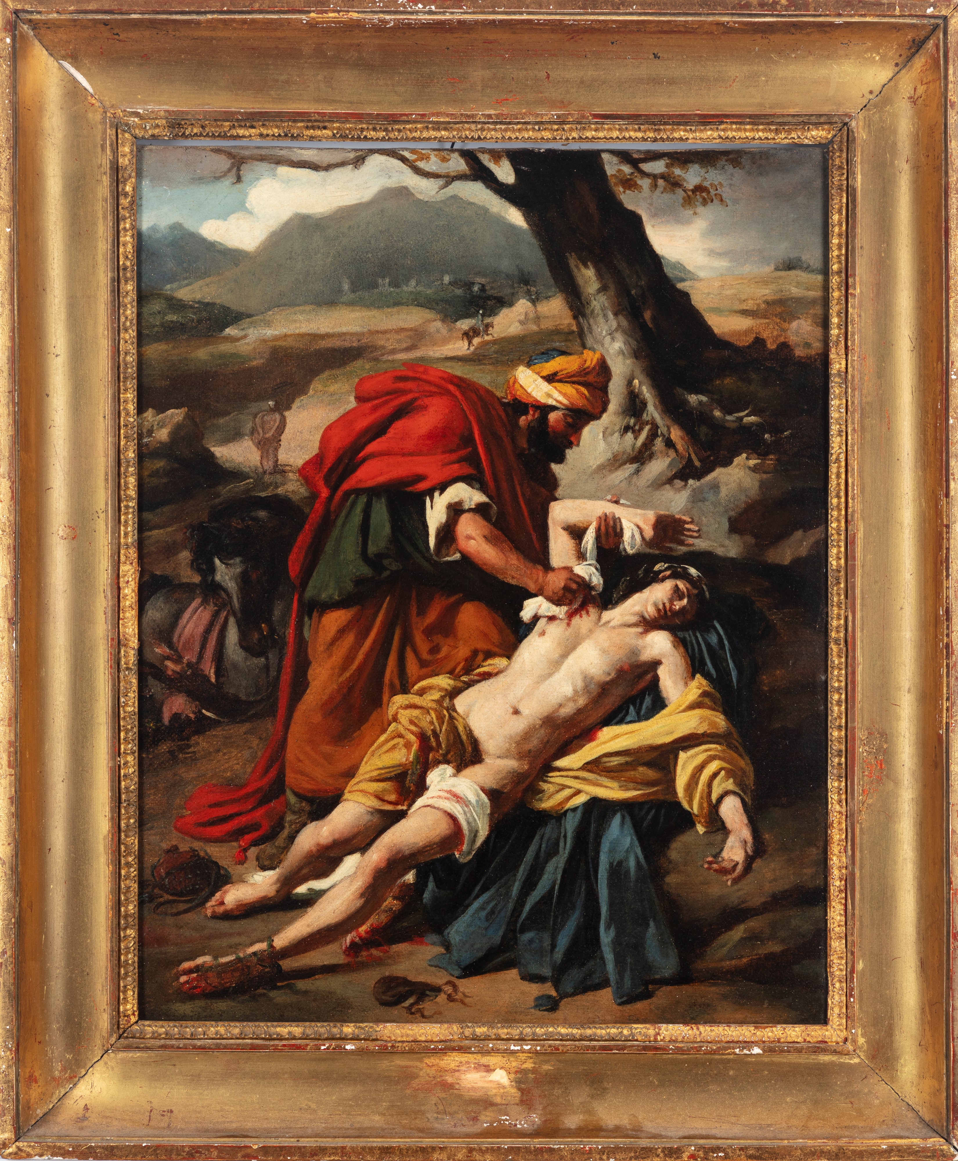 Attribuito a Jean-victor Schnetz (versailles 1787 – Parigi 1870) - Anonimo, Il buon samaritano, o...