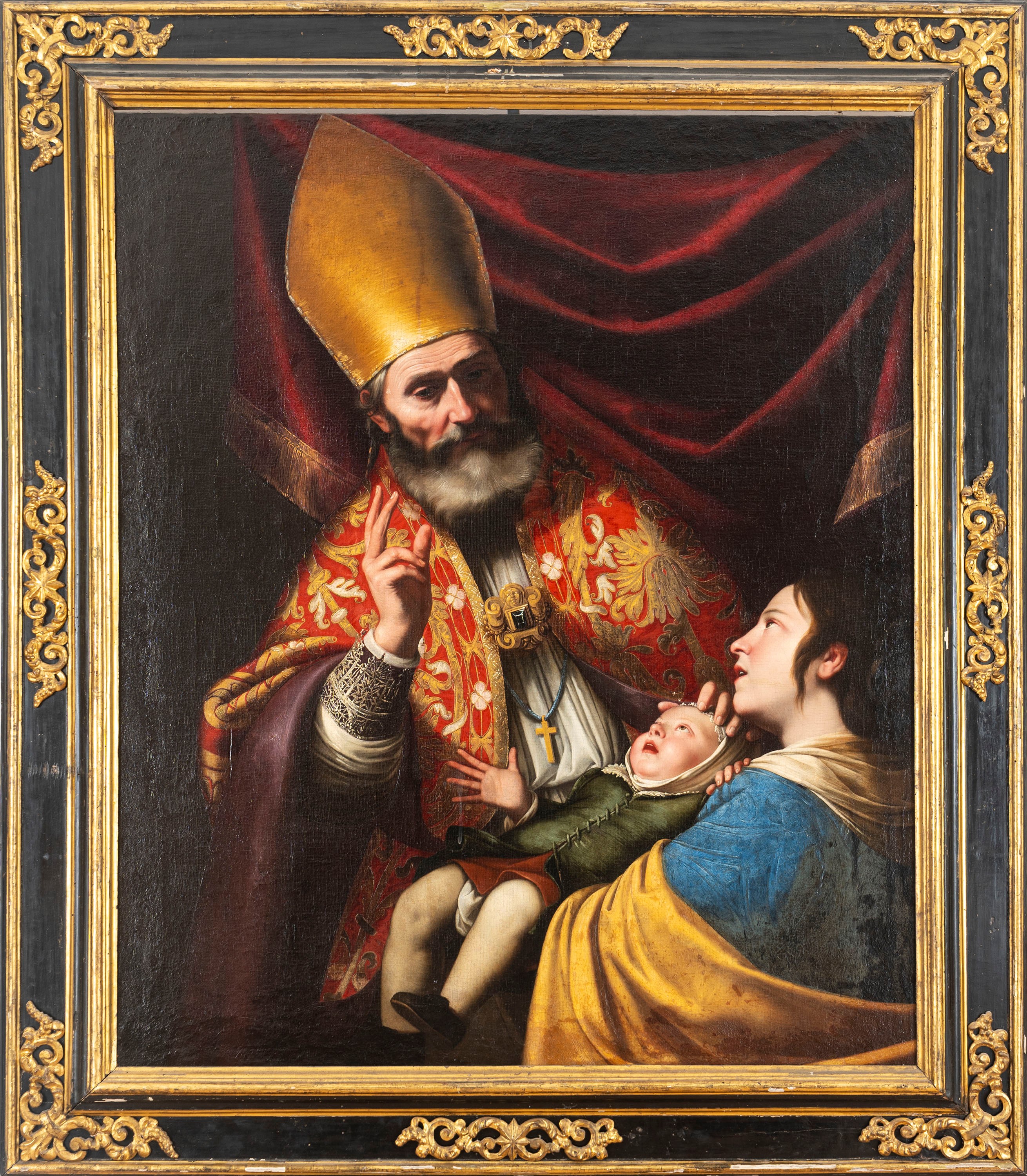 Giovan Francesco De Rosa, Detto Pacecco - Giovan Francesco De Rosa, La benedizione di San Biagio,...
