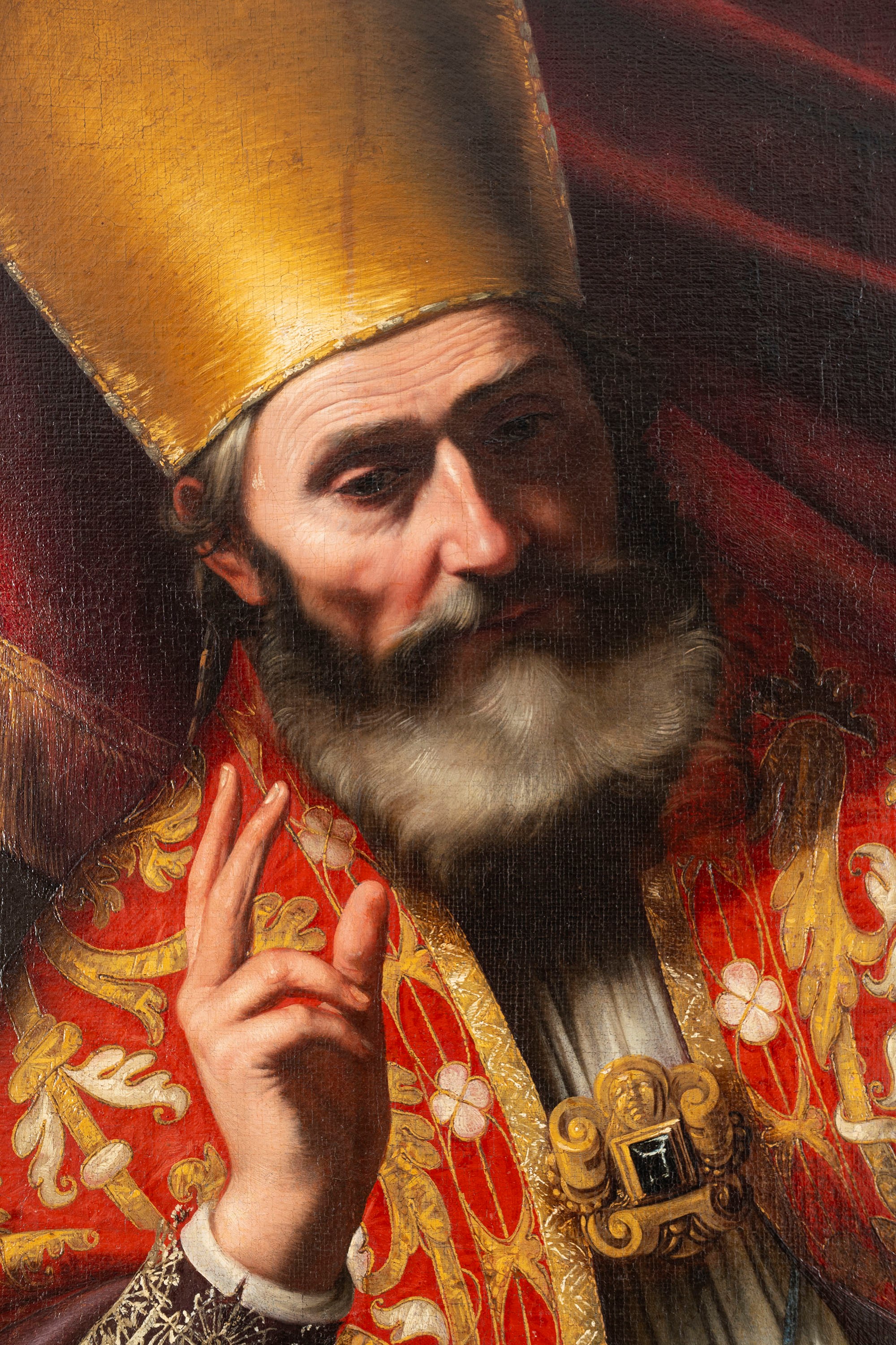 Giovan Francesco De Rosa, Detto Pacecco - Giovan Francesco De Rosa, La benedizione di San Biagio,...