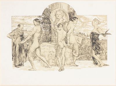 Allegoria della litografia (Omaggio a Senefelder), litografia