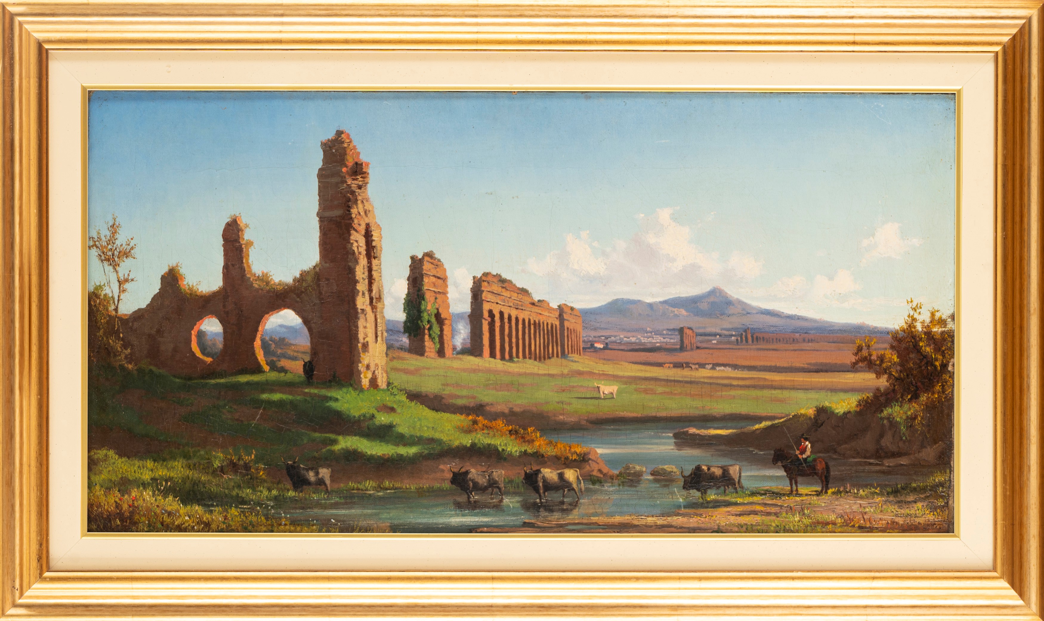 Attribuito a Arthur John Strutt (chelmsford 1818 – Roma 1888) - Veduta del Parco degli Acquedotti...