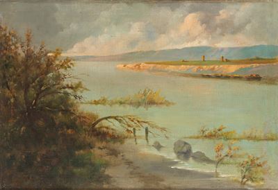 Il Tevere, olio su tela