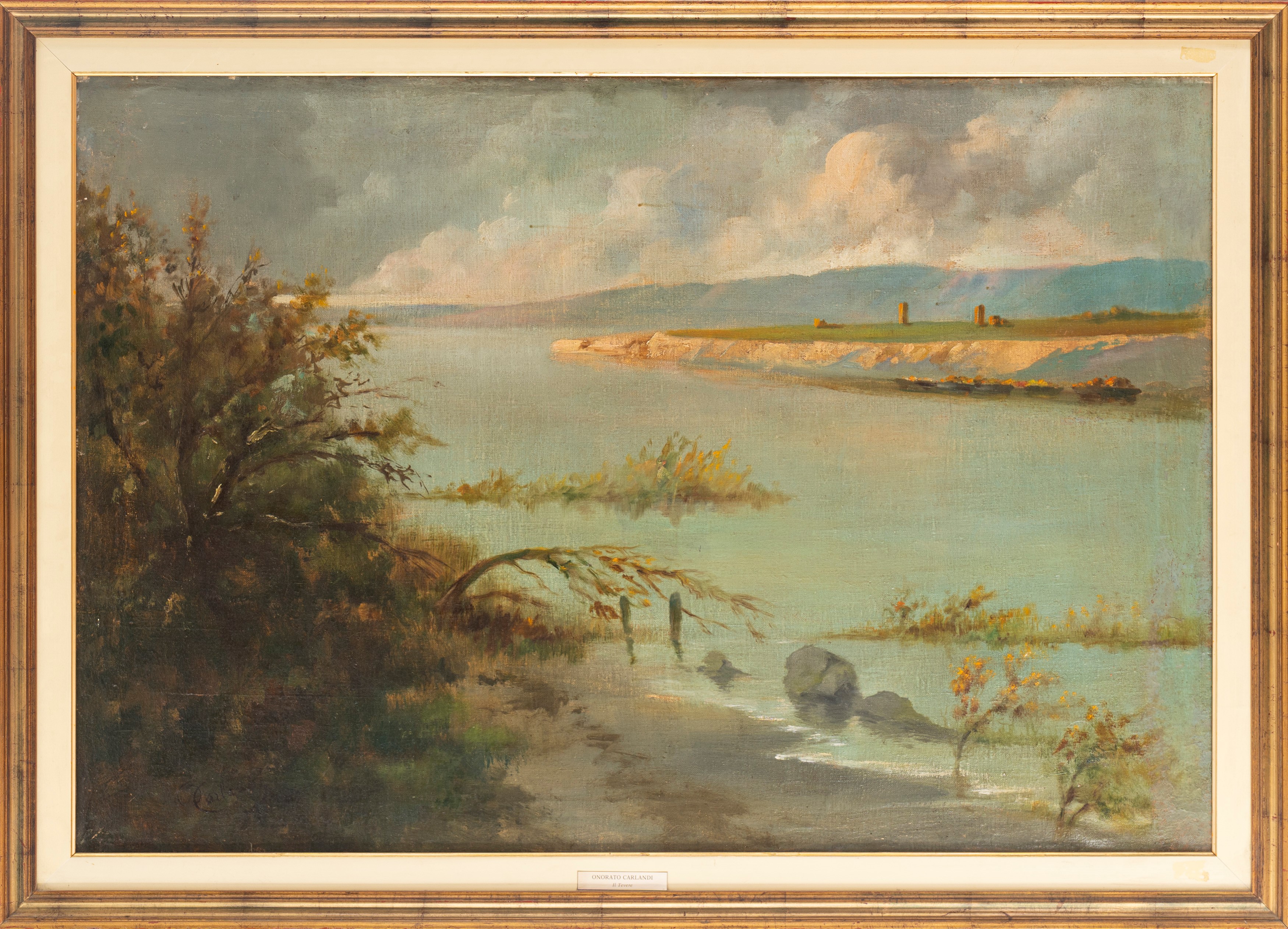 Onorato Carlandi - Il Tevere, olio su tela