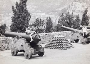 Les canons devant le Palais de Monaco