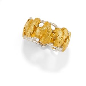 A 18K two-color gold ring, Mario Buccellati, with box and certificate