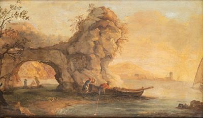 Marina con Arco Naturale in Primo Piano