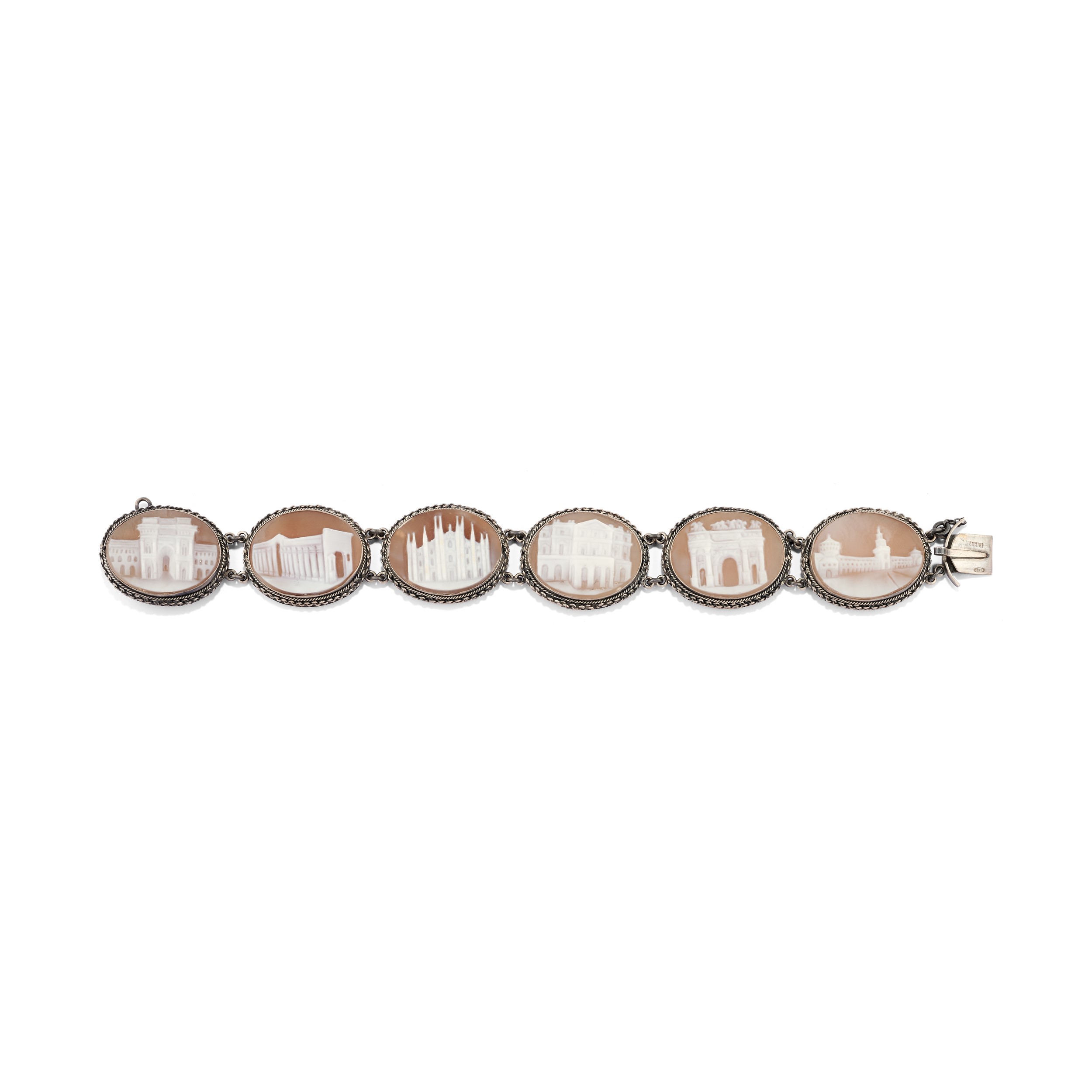 Pennisi - Due Bracciali e Tre Coppie di Orecchini Pendenti con Cammei