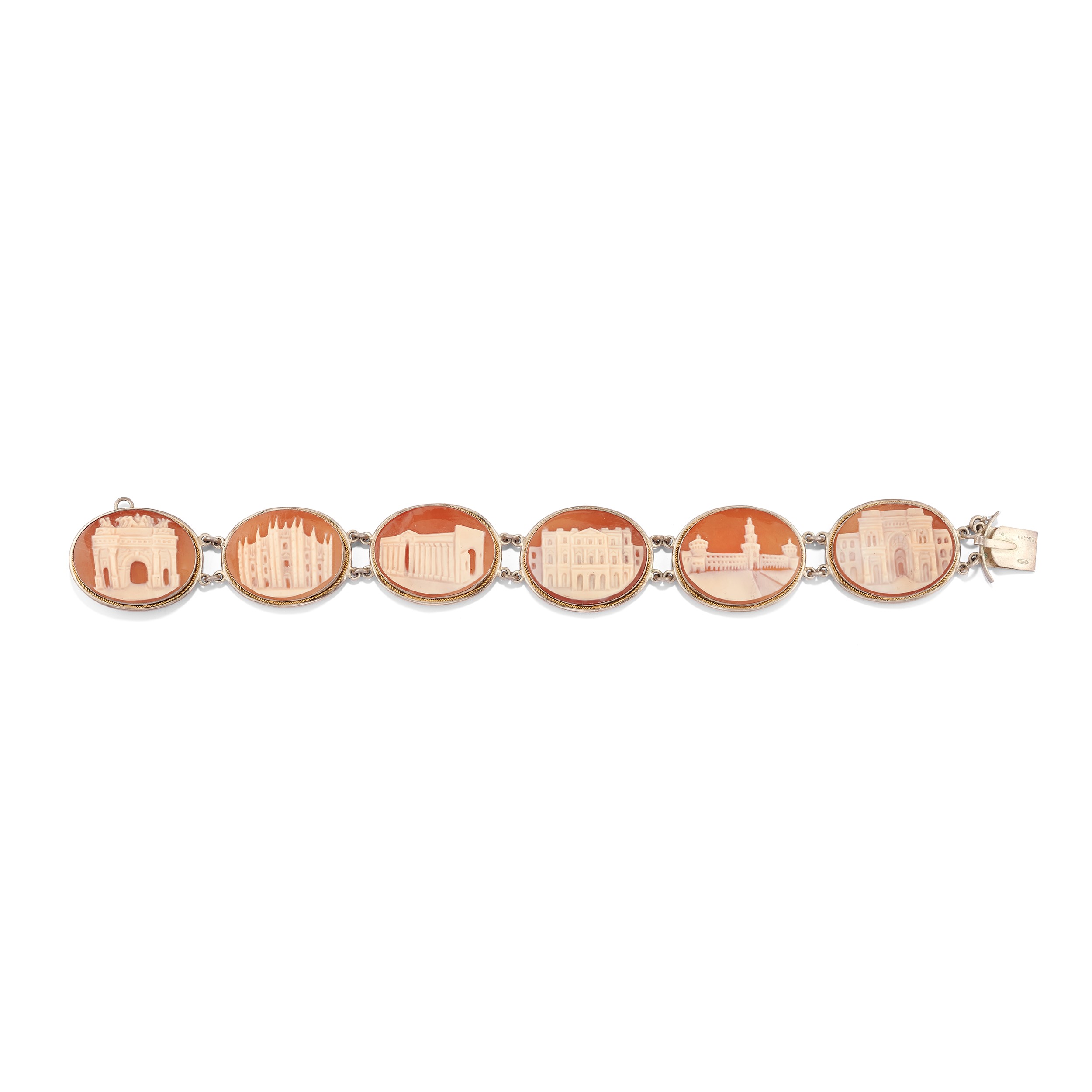 Pennisi - Due Bracciali e Tre Coppie di Orecchini Pendenti con Cammei