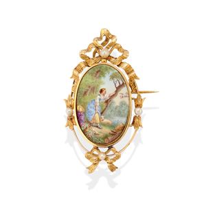 Spilla-pendente con miniatura