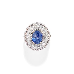  - Anello con zaffiro Ceylon