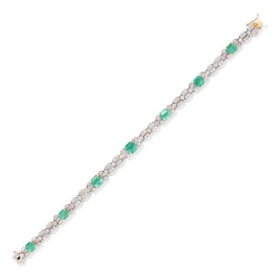 Bracciale con Smeraldi e Diamanti