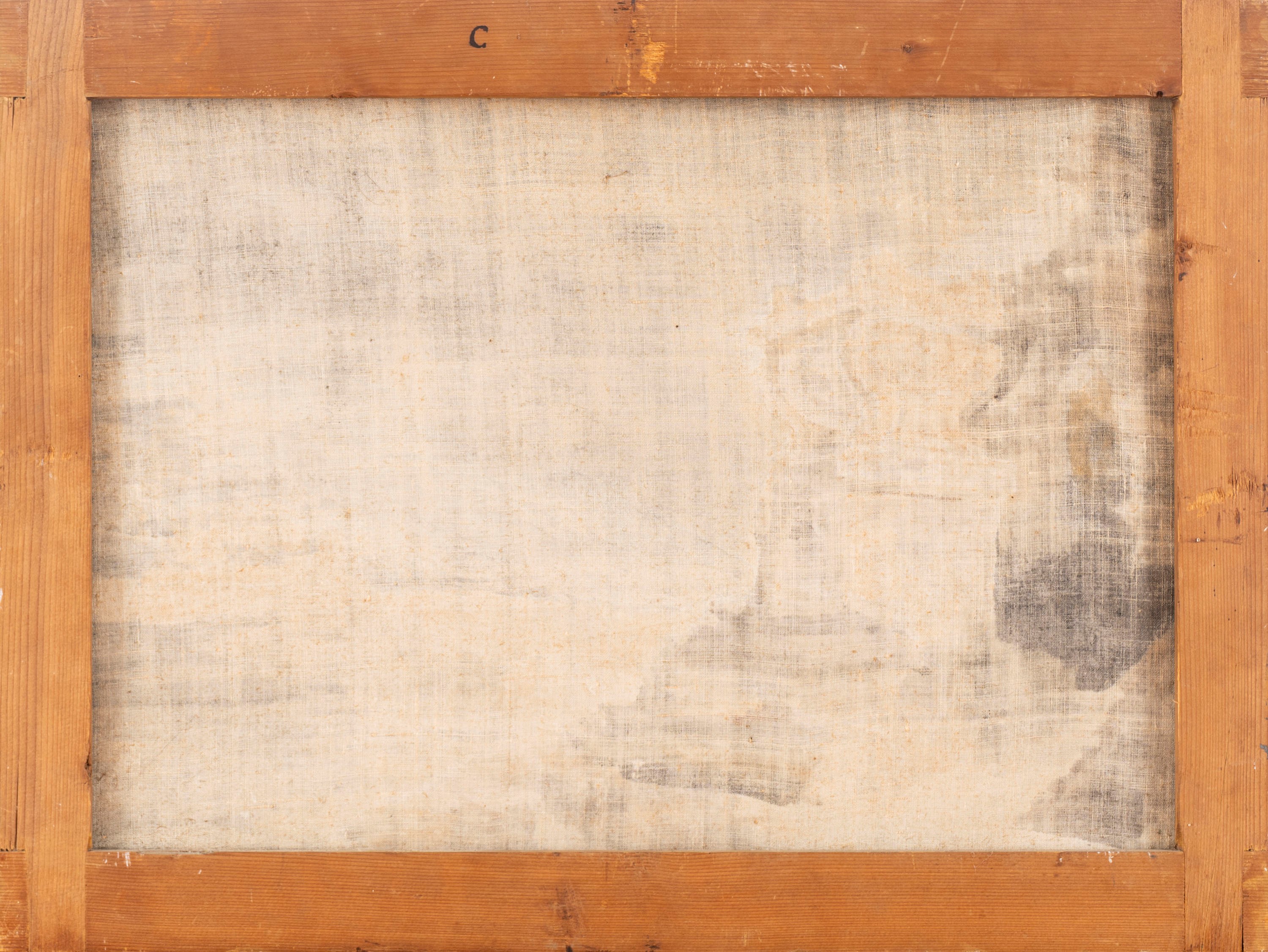 Attribuito a Francesco Fidanza (roma, 1747 - Milano, 1819) - Paesaggio innevato, tempera su tela