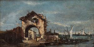 Capriccio con casa rustica e vele in laguna
