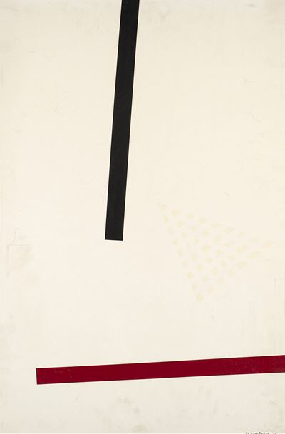 Composizione n. 5, olio su tavola