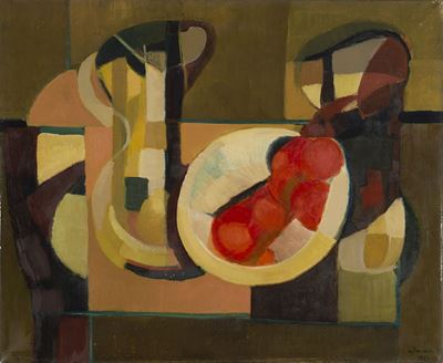 Natura morta, olio su tela, 1953