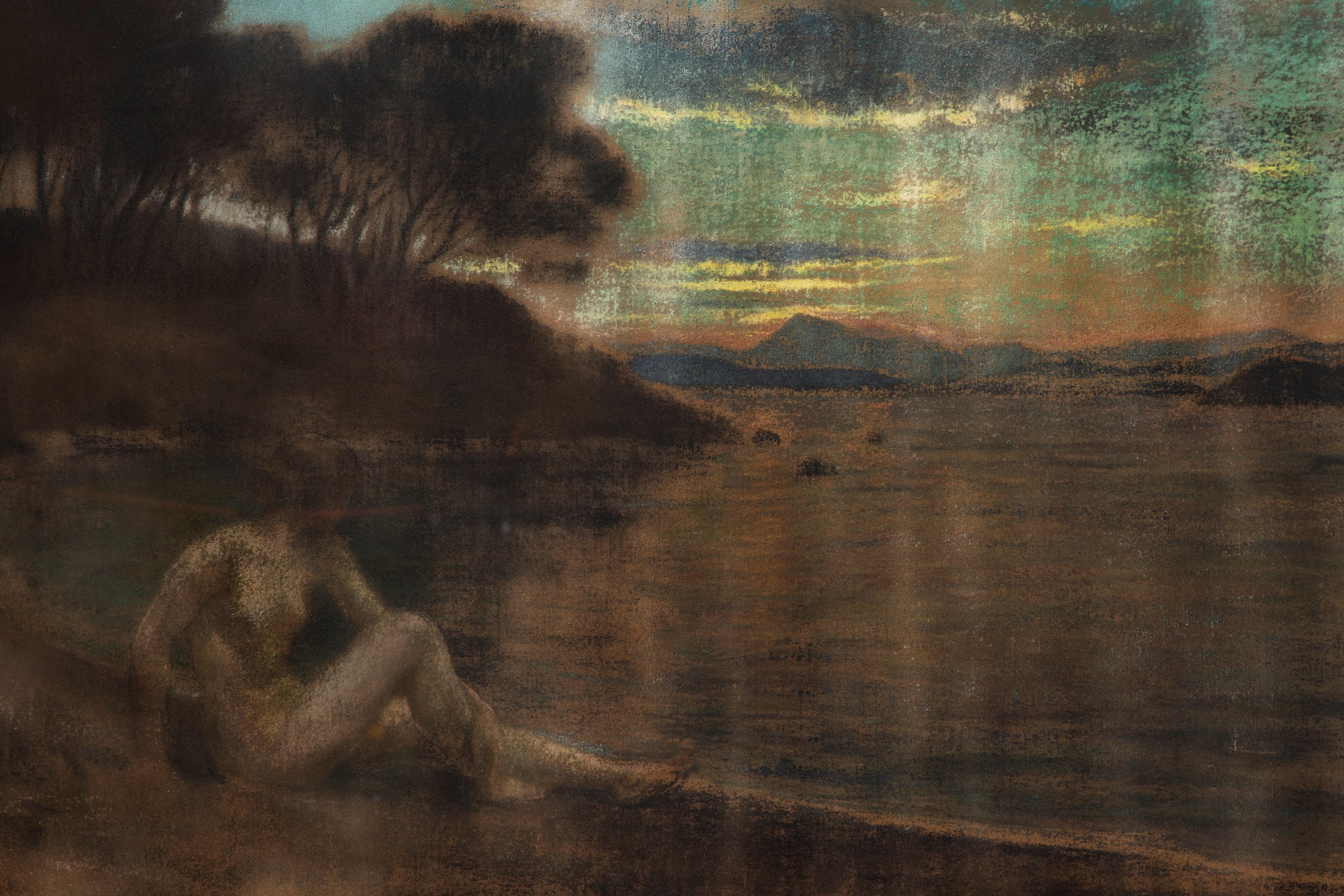 Emile-rené Ménard - Bagnante al Tramonto