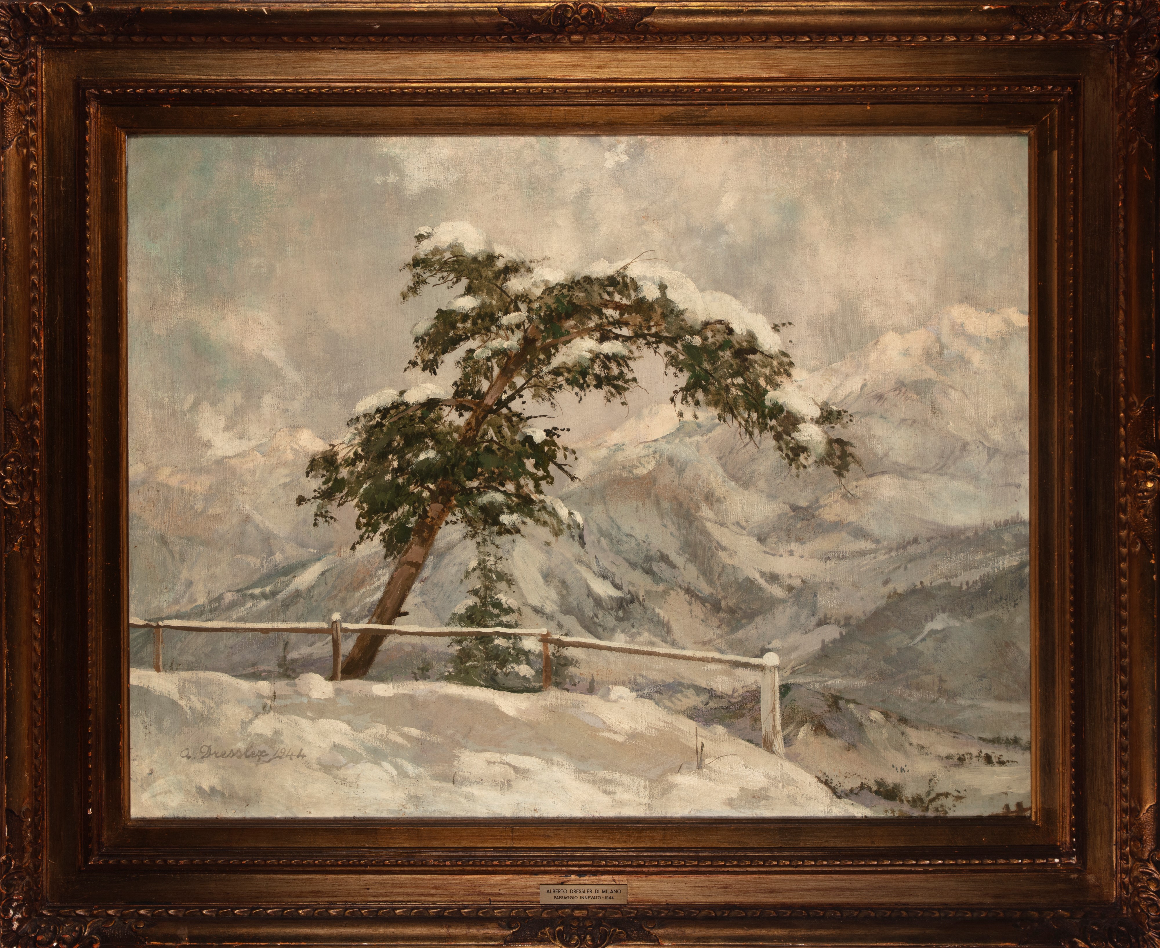 Alberto Dressler - Paesaggio Innevato