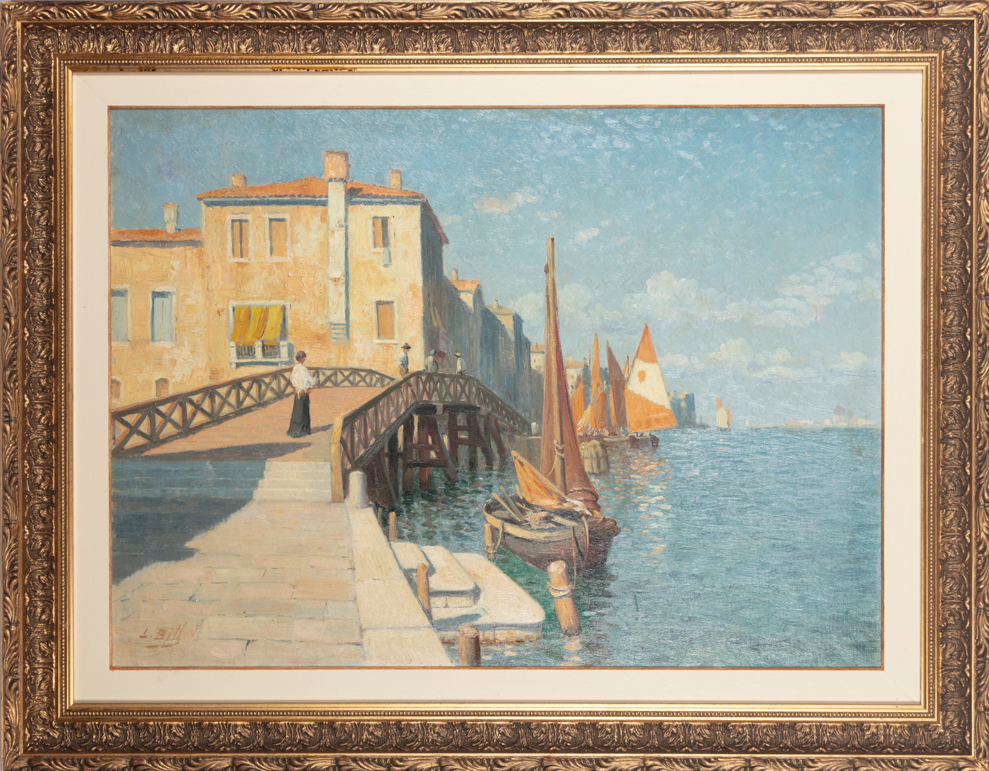 Lina Bill - Verso la laguna veneta, olio su tela