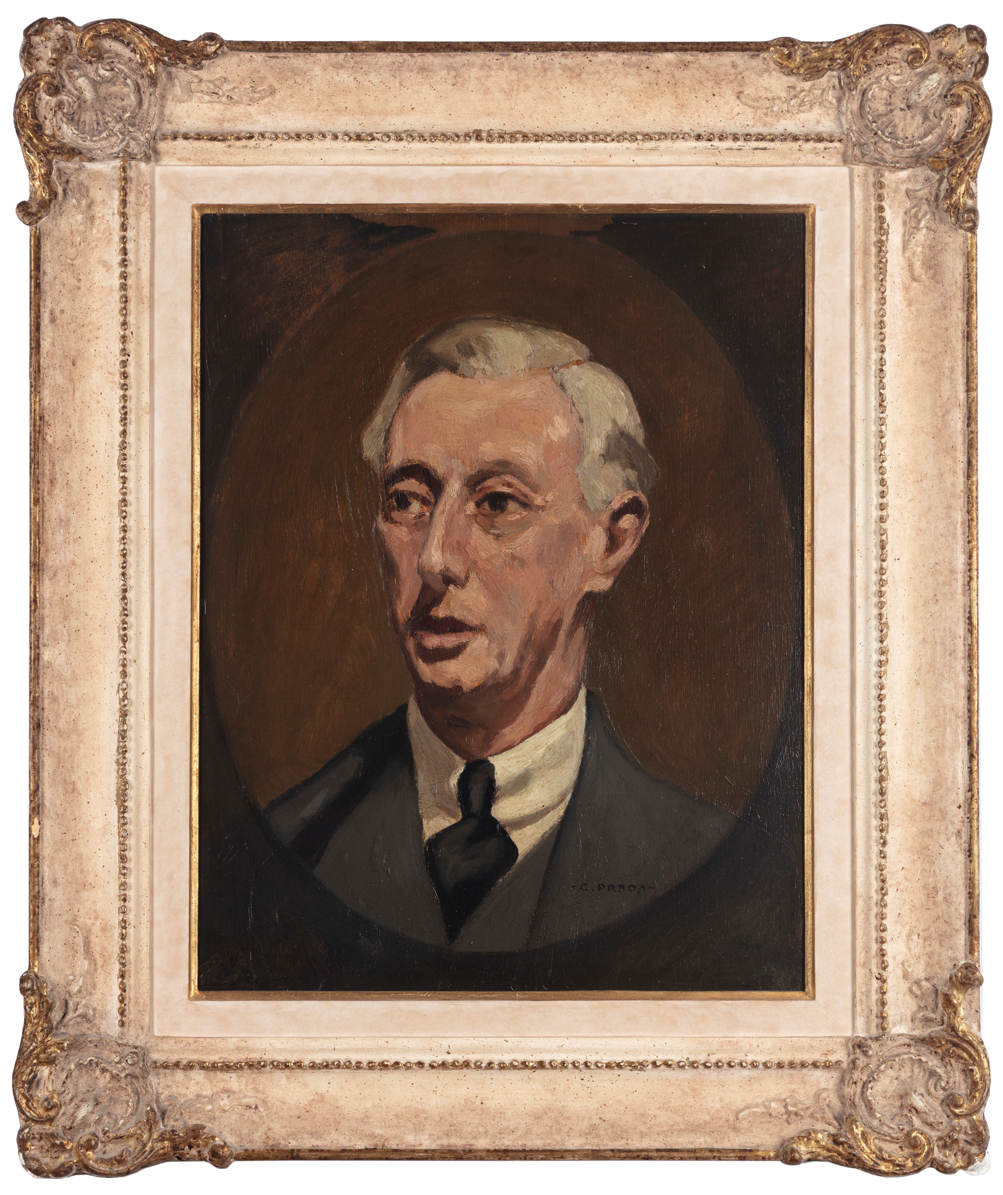 Carlo Prada - Autoritratto, olio su compensato, 1931