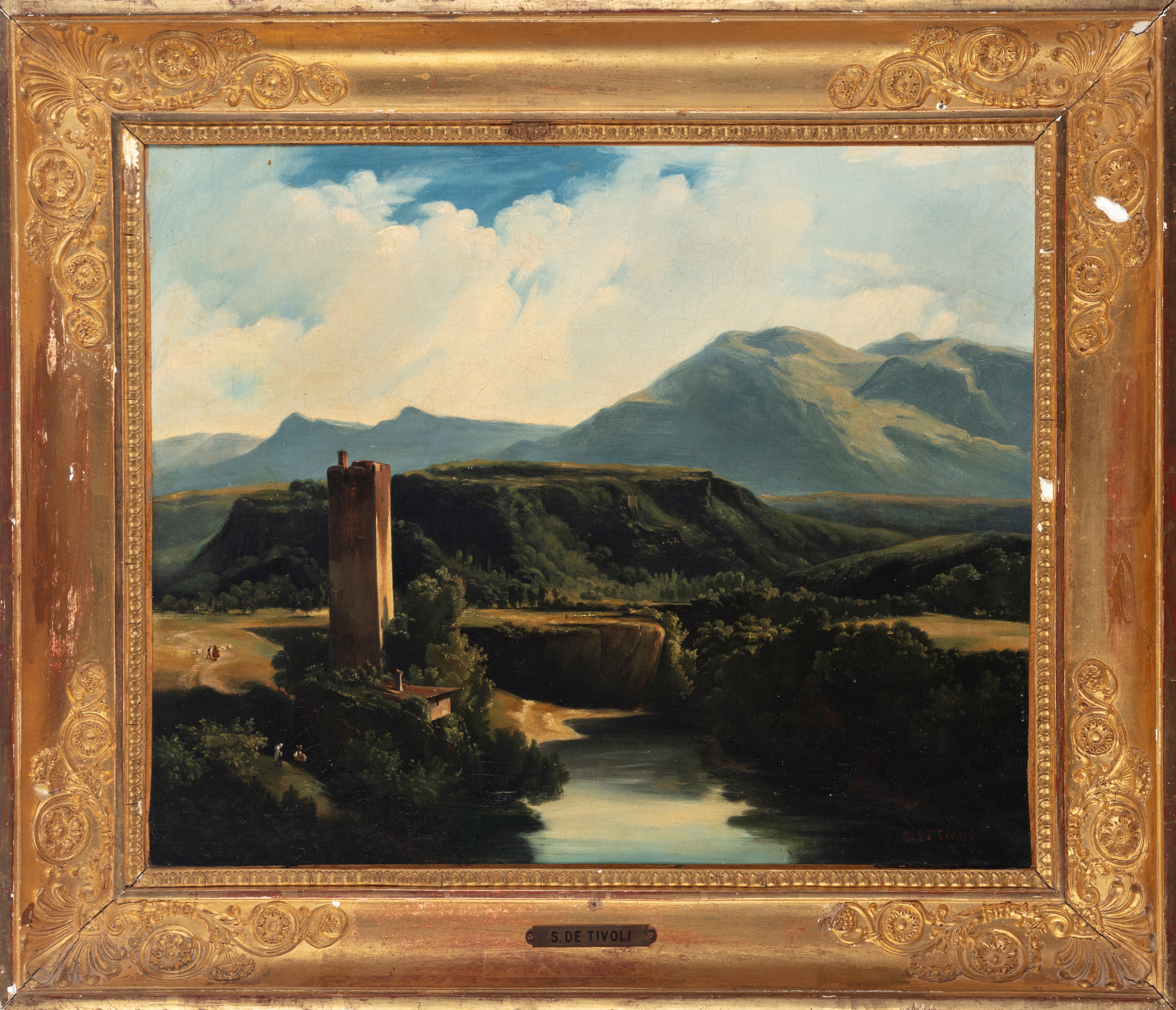 Serafino De Tivoli - Campagna Francese con Viandanti