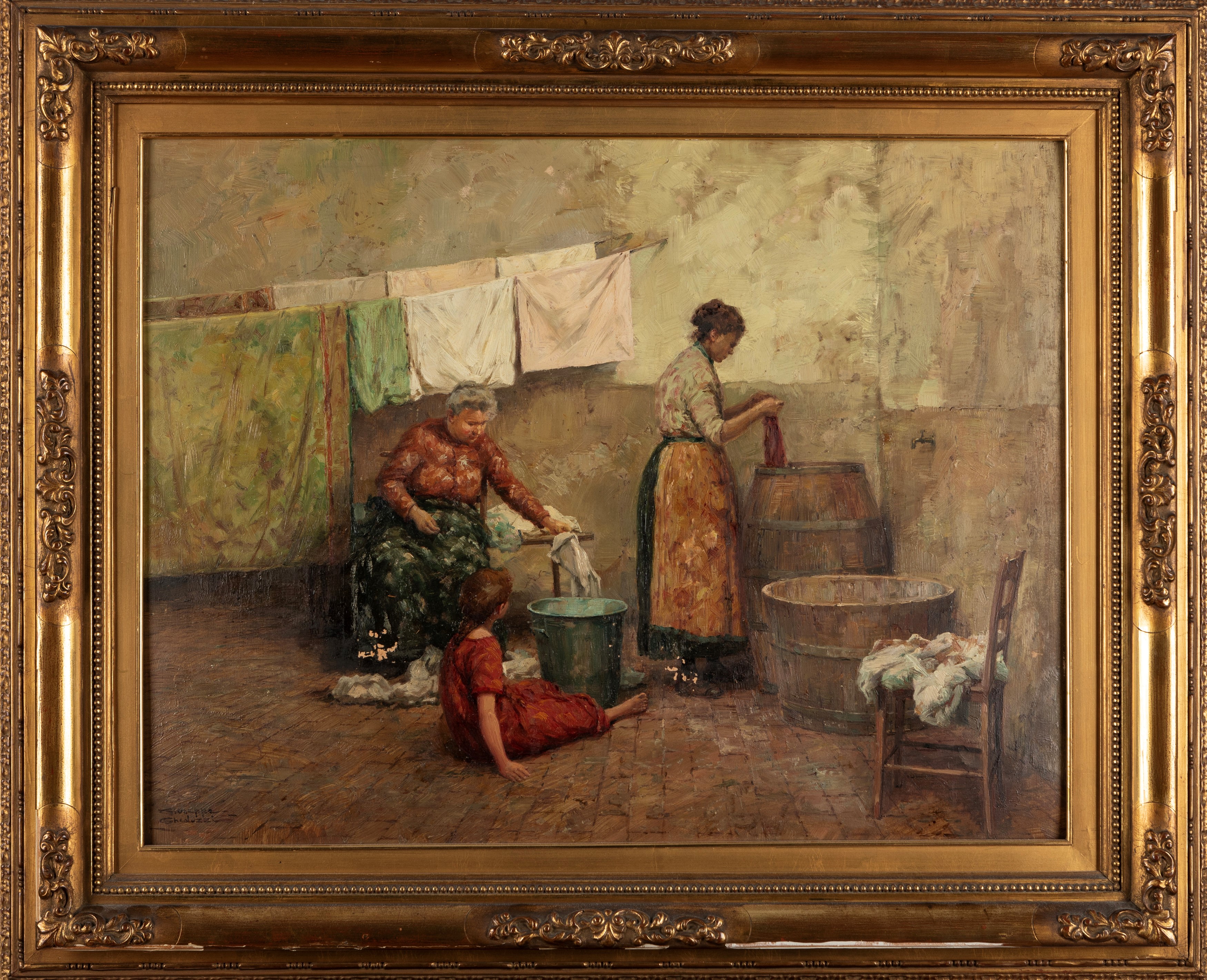 Giuseppe Gheduzzi - Allegoria delle tre età, olio su compensato