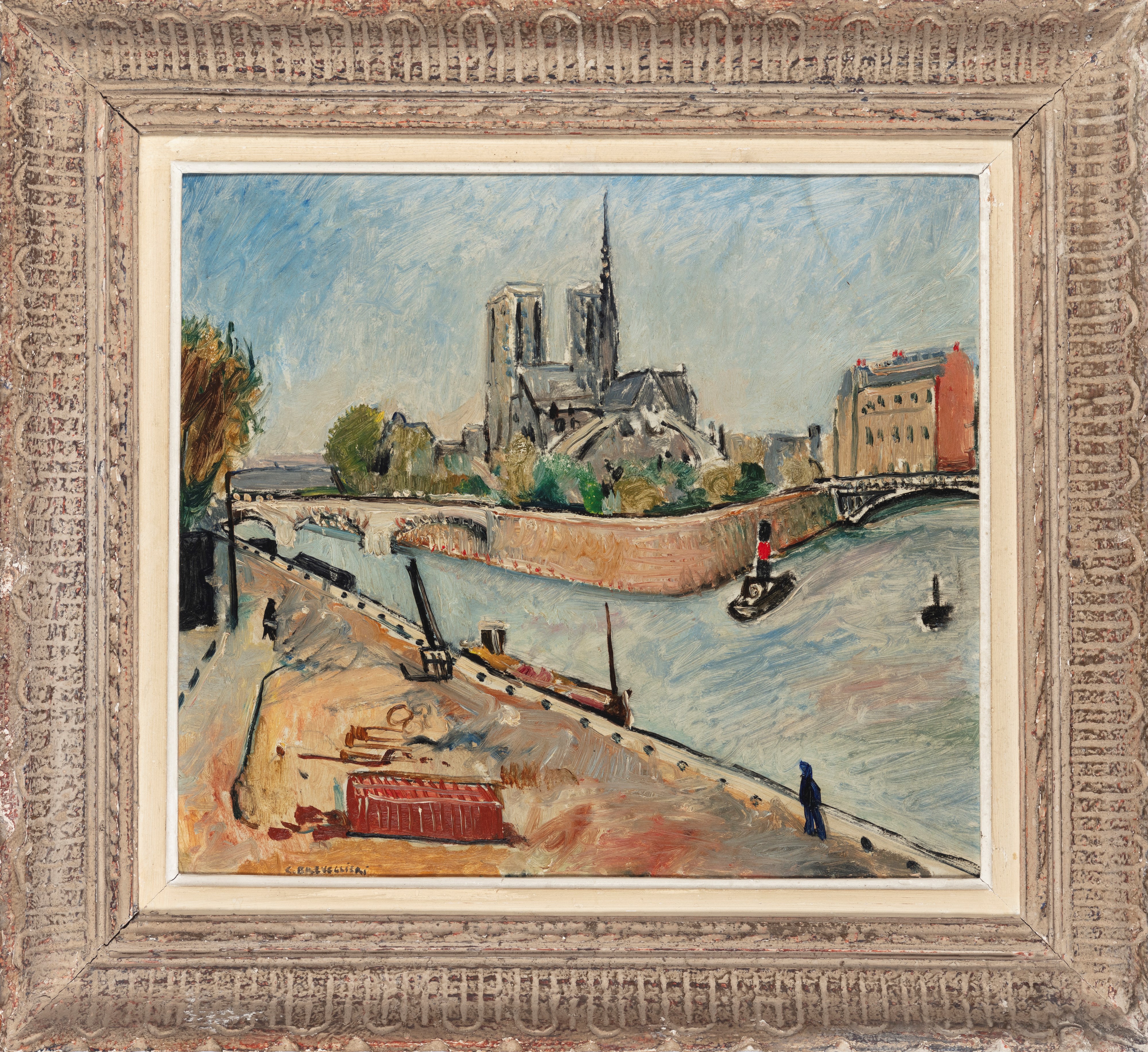 Cesare Breveglieri - Parigi, Vista con Notre-dame