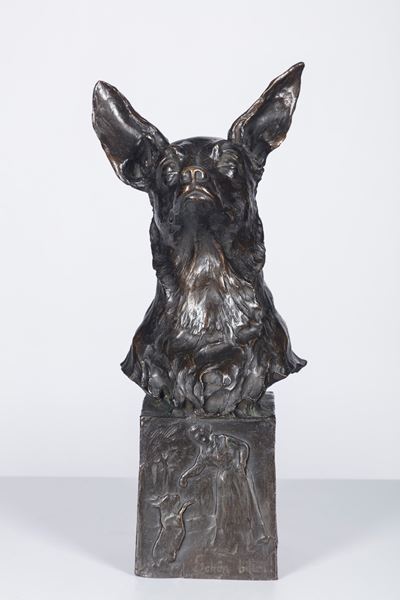 L'amico fedele, scultura in bronzo