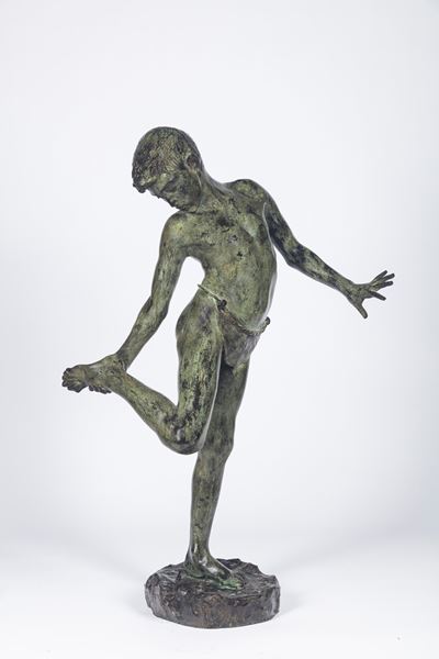 Il granchio, scultura in bronzo