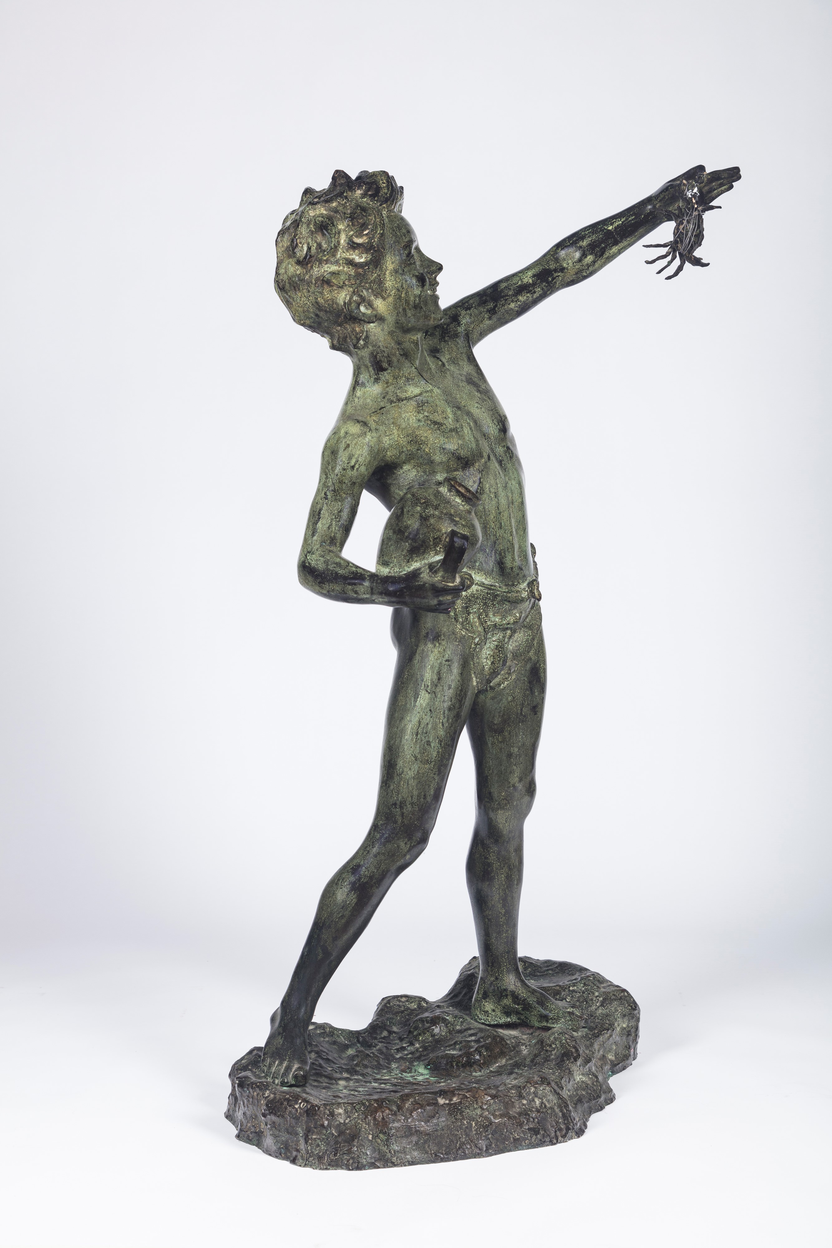 Giovanni De Martino - Pescatorello, scultura in bronzo