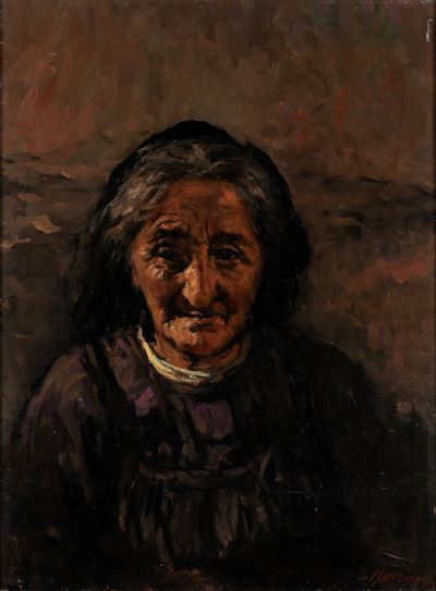 La vecchia campanara, olio su compensato
