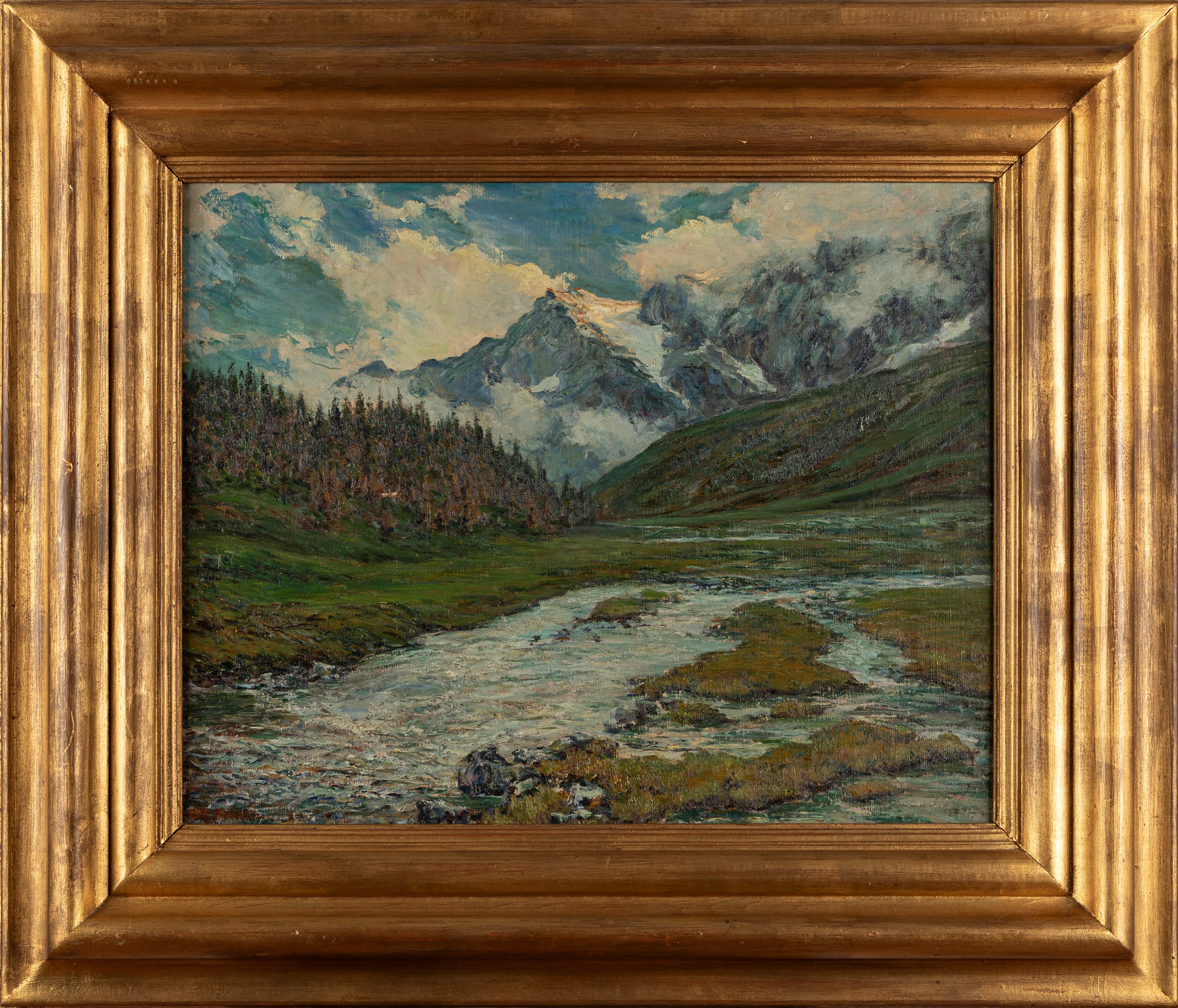 Alfredo Belcastro - Val Vigezzo, olio su tela
