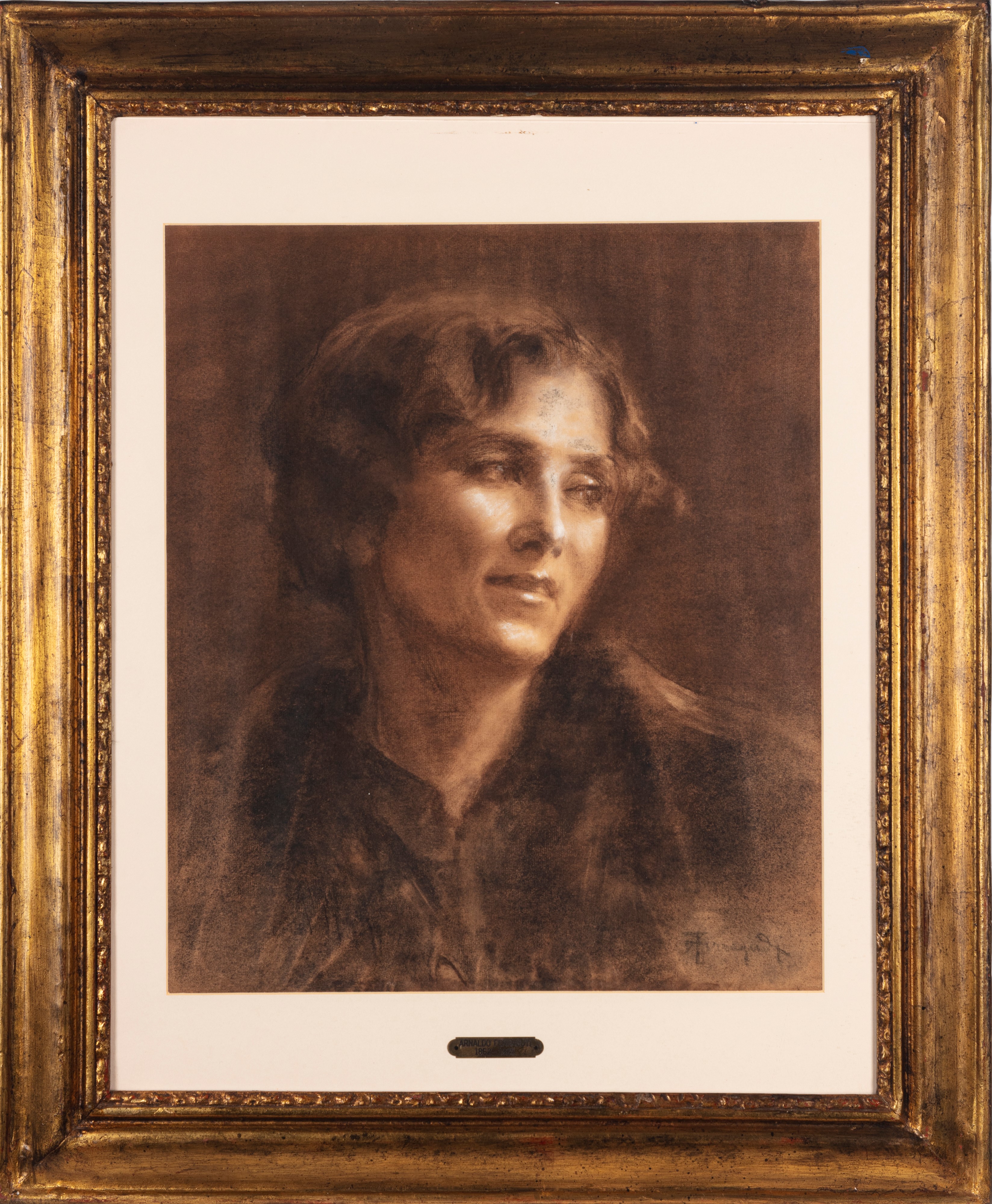 Arnaldo Ferraguti - Ritratto di donna, pastello su carta