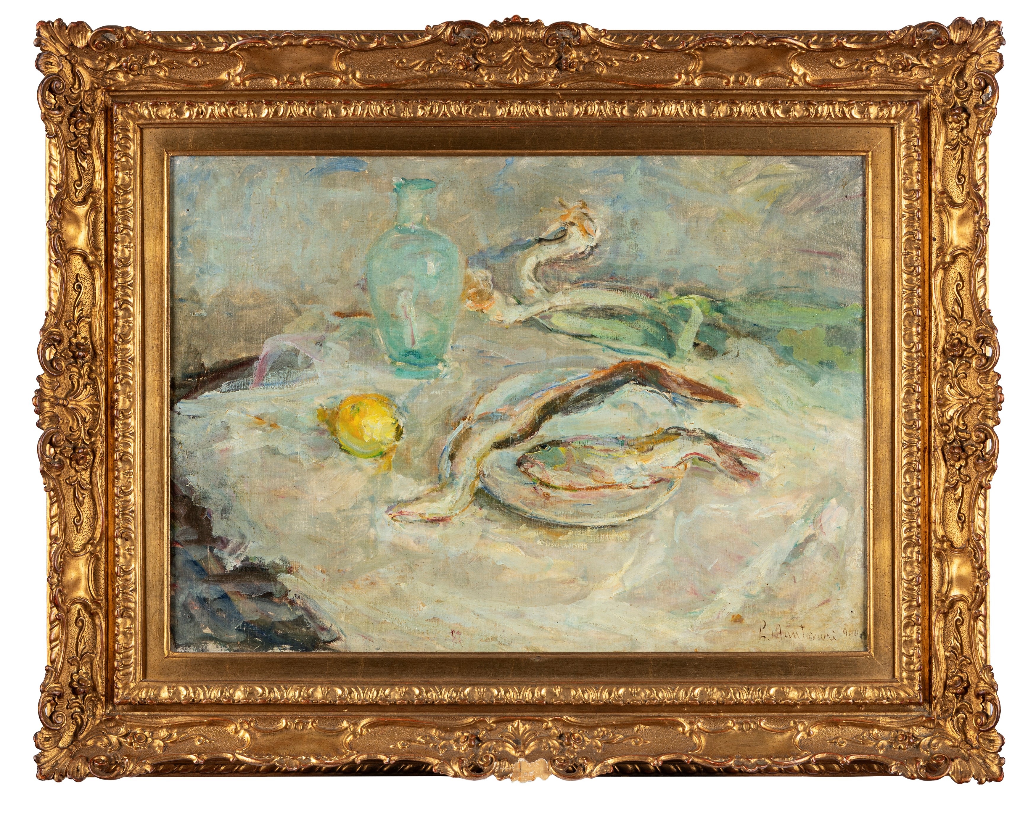 Luigi Mantovani - Natura morta, olio su tela