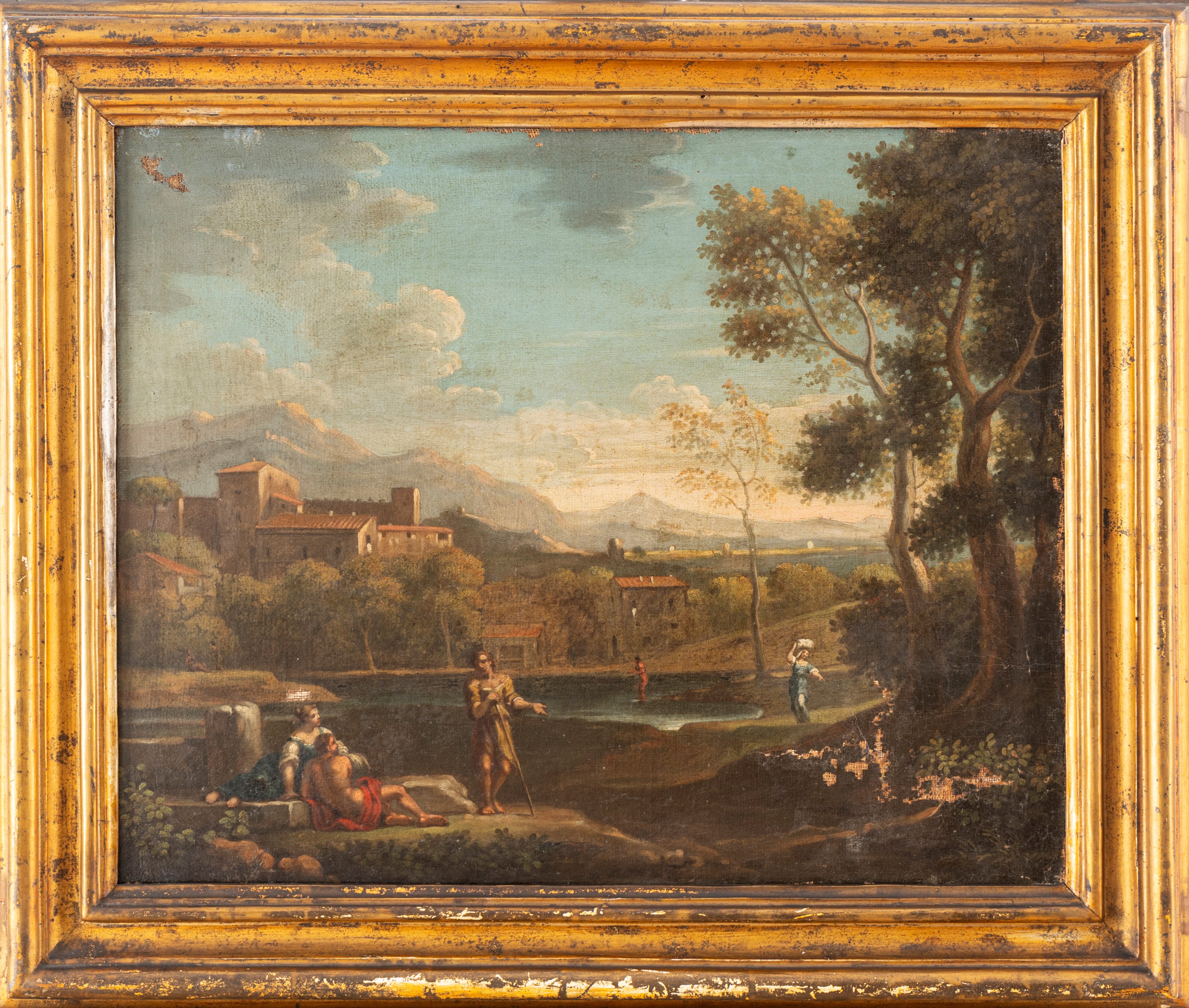 Paesaggio laziale con astanti