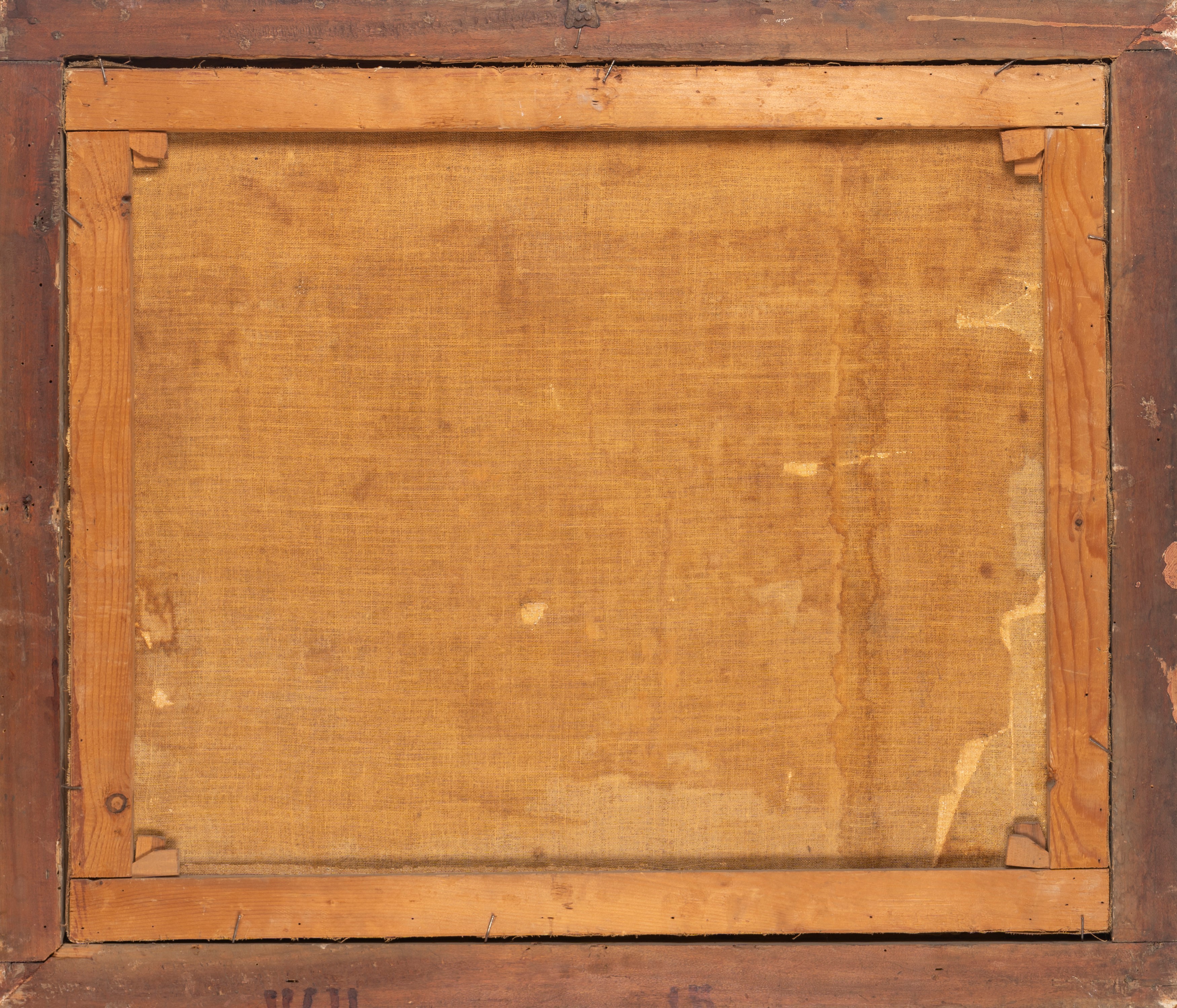 Paesaggio fluviale con astanti e borgo turrito