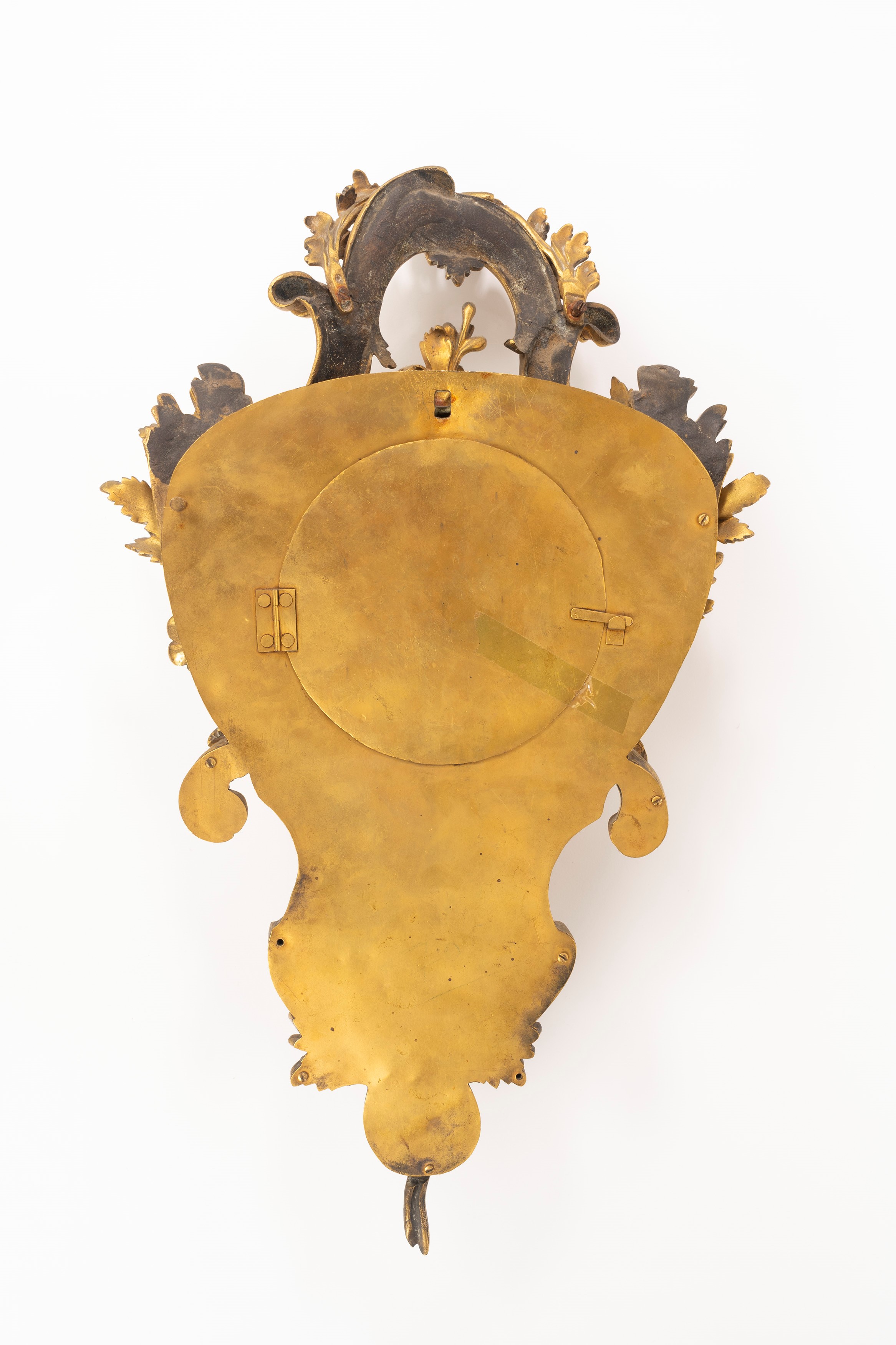 Pendola Cartel D'applique in Bronzo Dorato, Francia, Secolo XIX