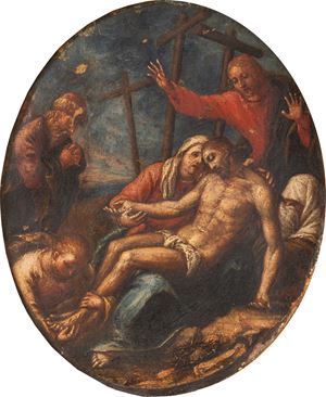 Scuola italiana, secolo XVII - Deposizione