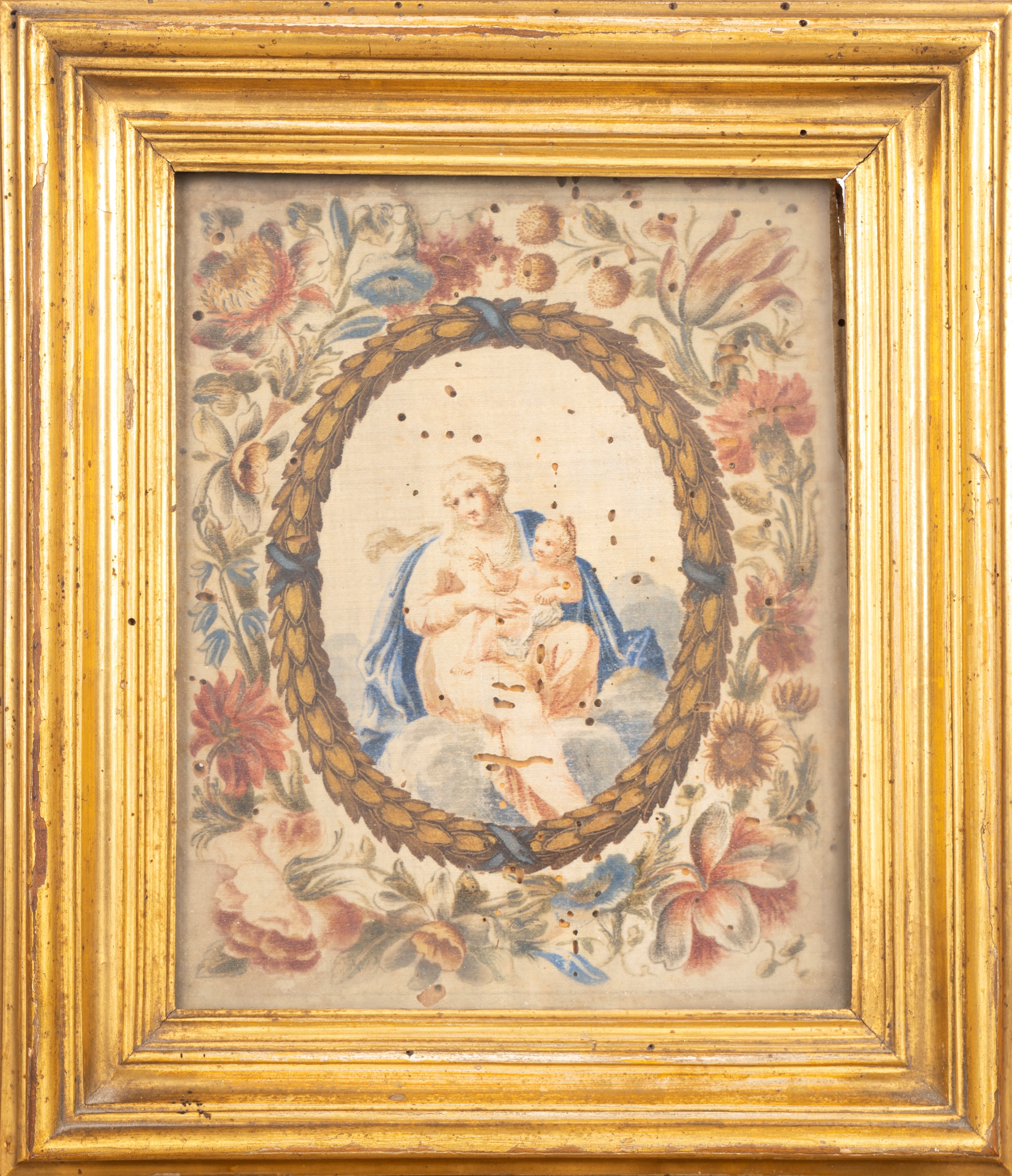 Madonna con Bambino Entro Ghirlanda, Fine Secolo XVII